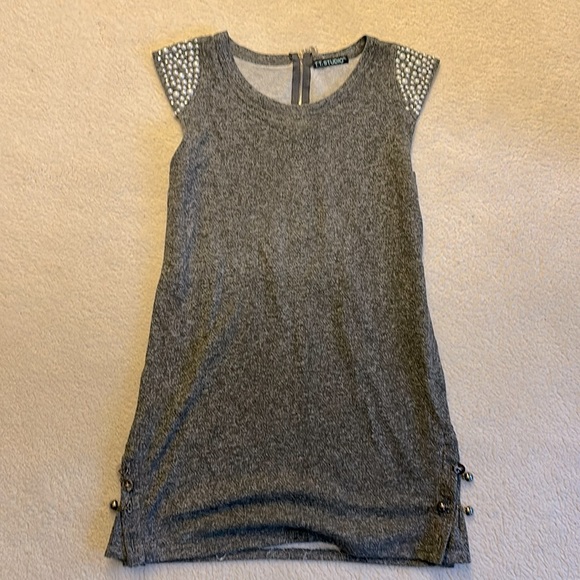 TT Studio women great cotton sleeveless mini dress embroidered side decoration - Picture 1 of 7